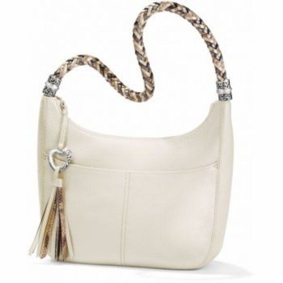 Brighton Handbags - Brighton Barbados Pebbled Leather Ziptop Hobo